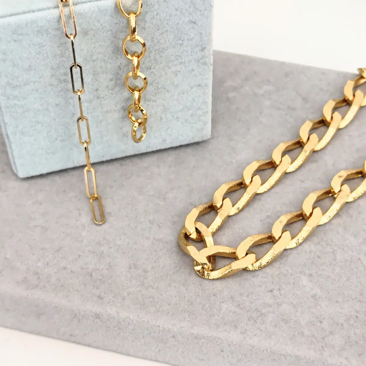 ネックレスチェーンだけ購入したい方向け 本金0.2ミクロン加工のクリップチェーン リングチェーン 喜平チェーン